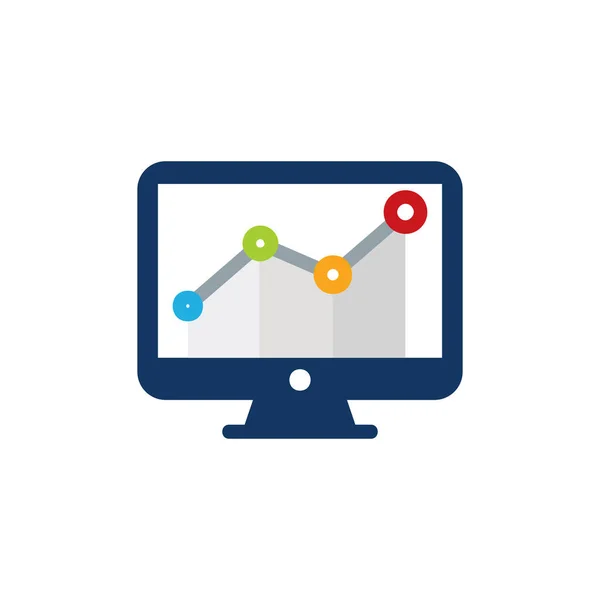 Stats Computer Logo Icon Design