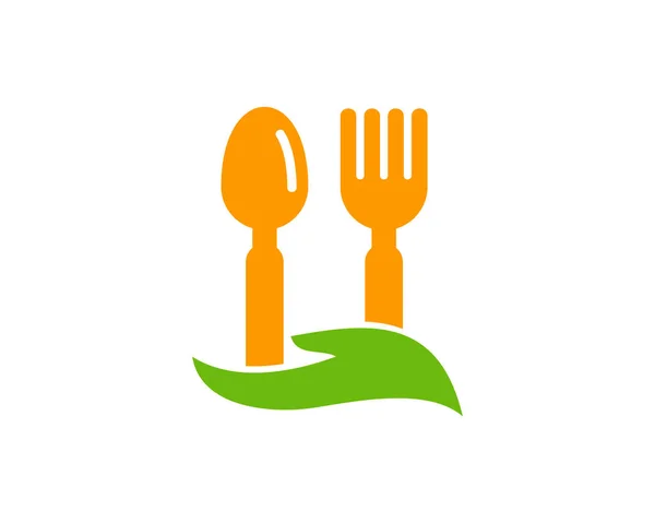 Pflege Lebensmittel Logo Ikone Design — Stockvektor