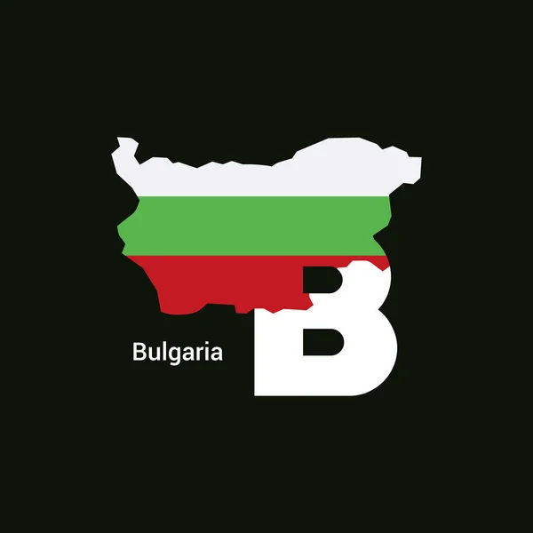 불가리아 국기와 — 스톡 벡터
