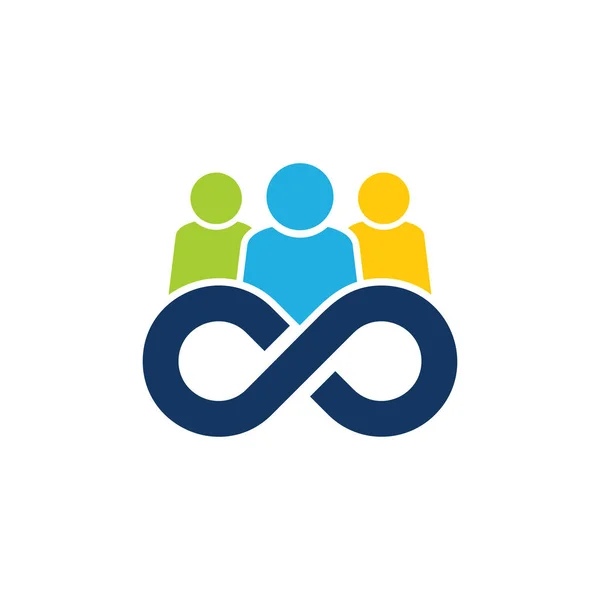 Skupina Infinity Logo Ikonu Design — Stockový vektor