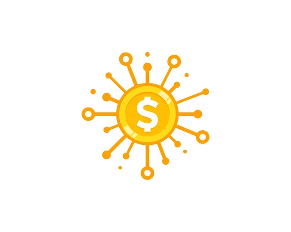 Дизайн Піктограм Логотипу Цифрової Монети — стоковий вектор