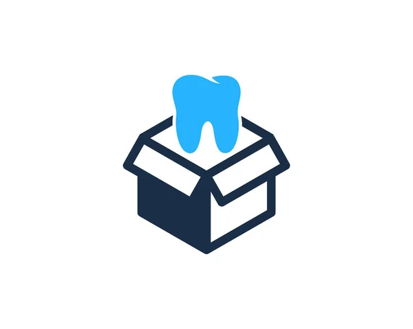 Diseño Icono Logotipo Caja Dental — Archivo Imágenes Vectoriales