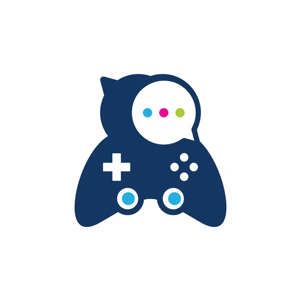 Jogo Chat Logo Icon Design — Vetor de Stock