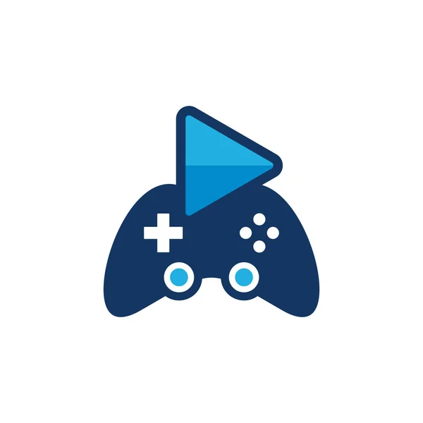 Video Game Logo Pictogram Ontwerp — Stockvector