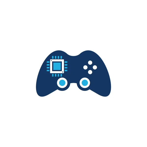 Çip Oyun Logo Simge Tasarım — Stok Vektör