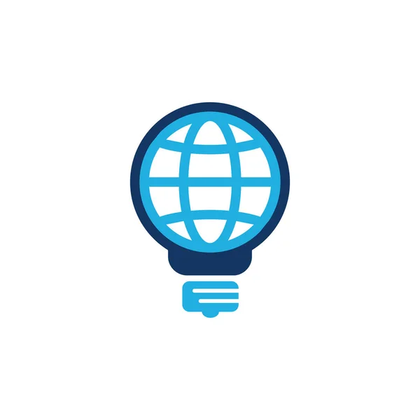 Globus Idee Logo Ikone Design — Stockvektor
