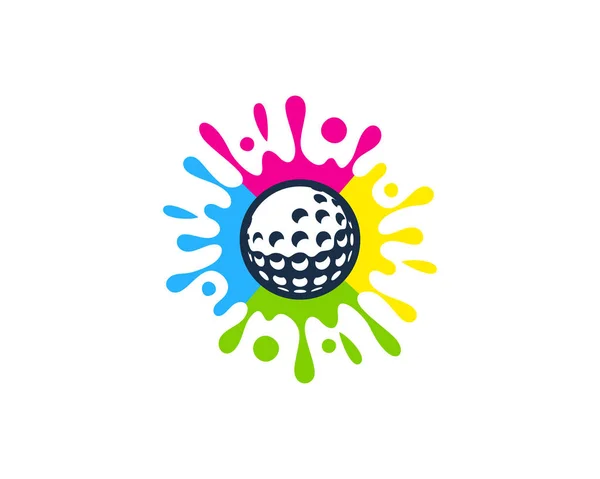 Escova Golf Logo Icon Design —  Vetores de Stock