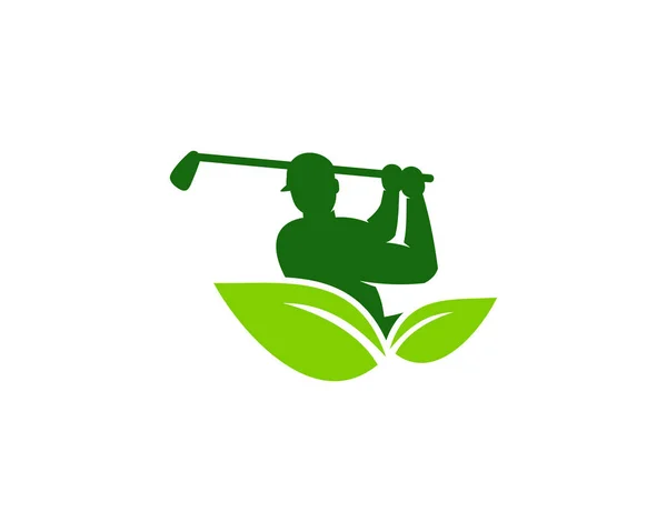 Nature Golf Logo Icône Design — Image vectorielle