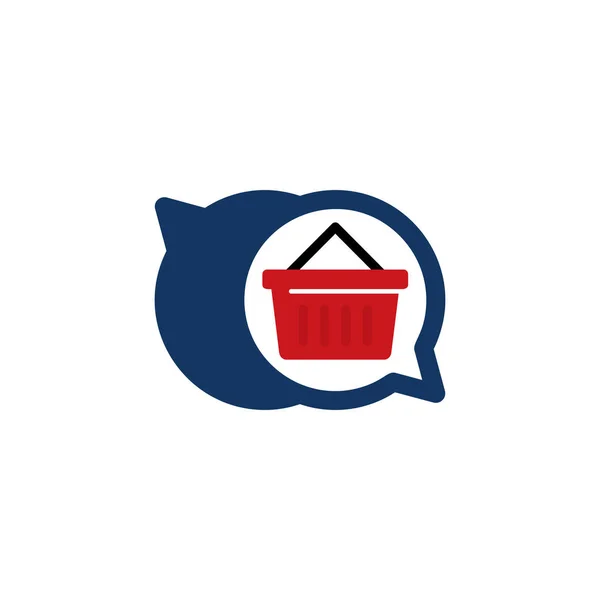 Shop Chat Logo Icon Design — Stockvektor