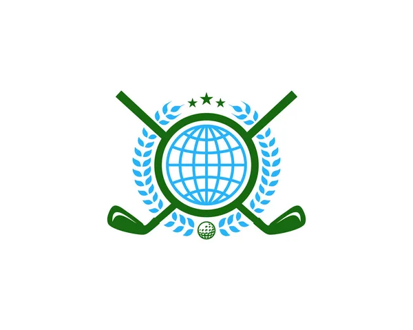 World Golf Logo Icon Design — Stock Vector