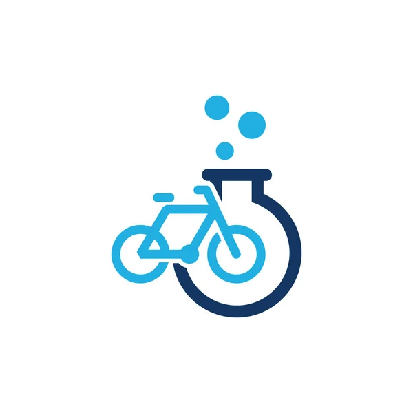 Lab Flask Icon Logo Design Element Vector Illustration — Stock Vector