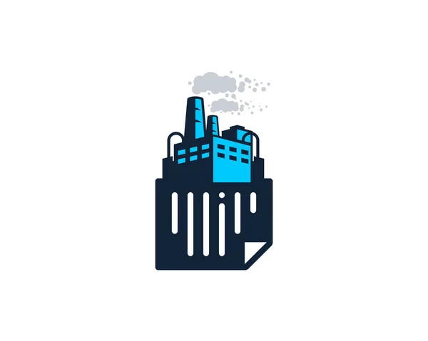 Paper Factory Logo Icon Design — Stock Vector