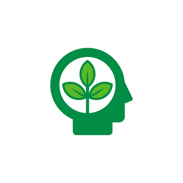 Eco Head Icon Design — стоковый вектор