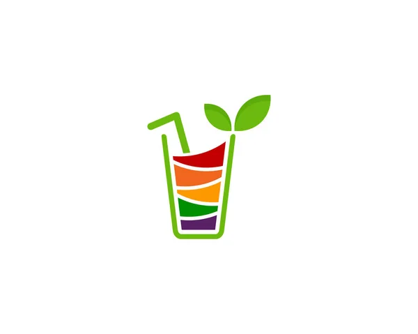 Beber Fruta Logotipo Icono Diseño — Archivo Imágenes Vectoriales