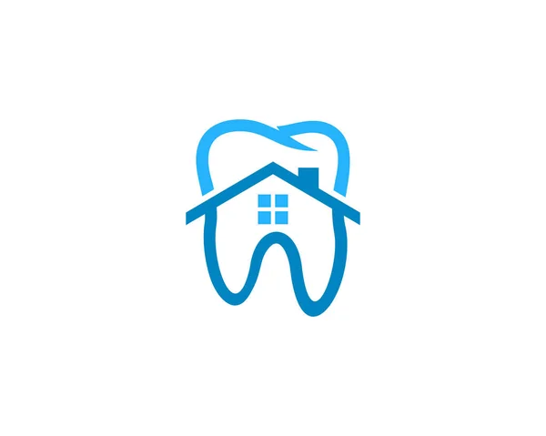 Home Logotipo Dentário Ícone Design —  Vetores de Stock