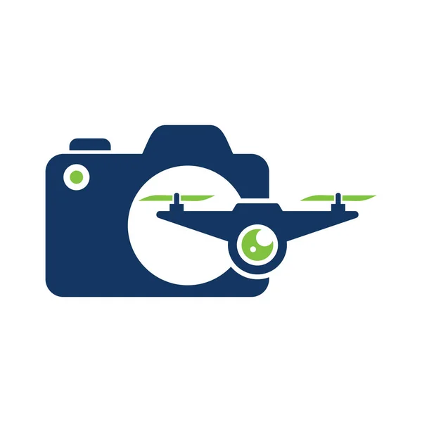 Drone Camera Embleemontwerp Pictogram — Stockvector