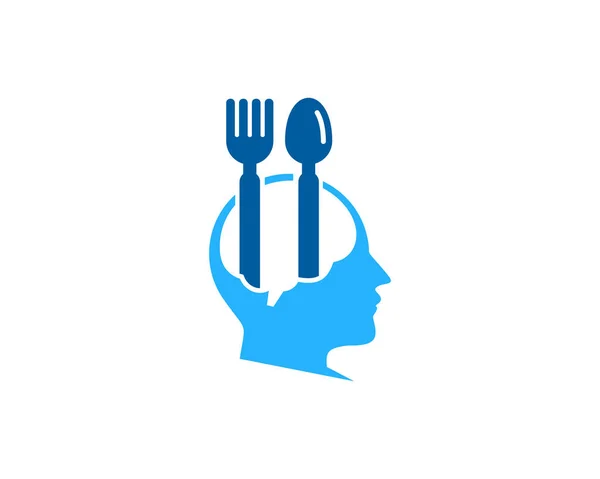 脑食品徽标图标设计 — 图库矢量图片