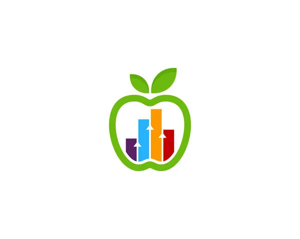 Graphe Fruit Logo Icône Design — Image vectorielle