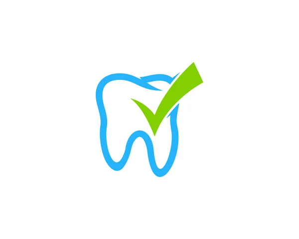 Check Dental Logo Icon Design — Stock Vector