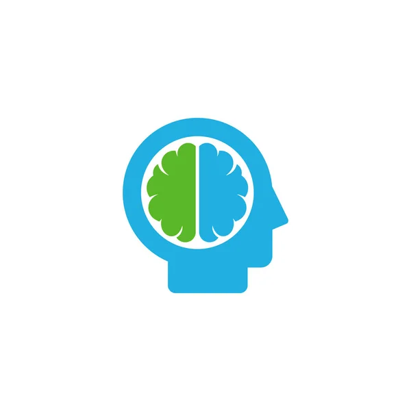 頭脳のロゴ アイコン デザイン — ストックベクタ
