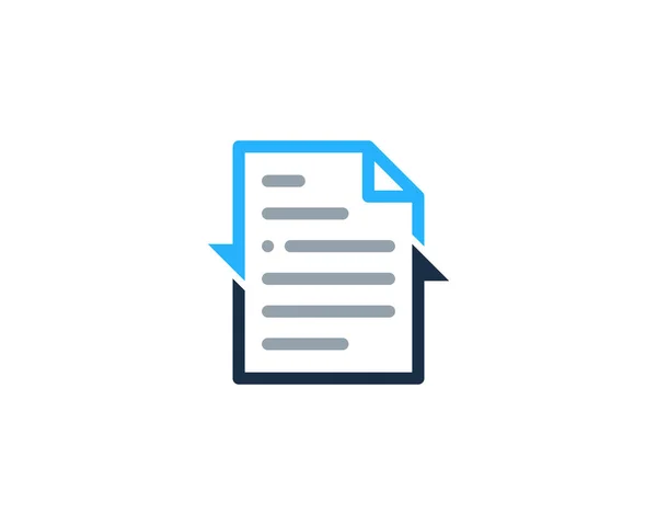 Document Transfert Logo Icône Design — Image vectorielle
