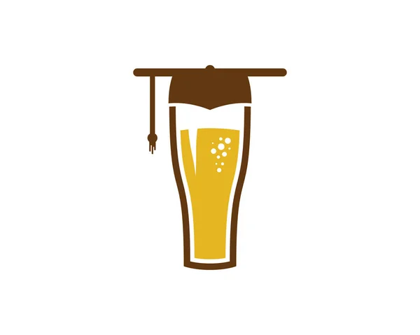 Escuela Cerveza Logotipo Icono Diseño — Vector de stock