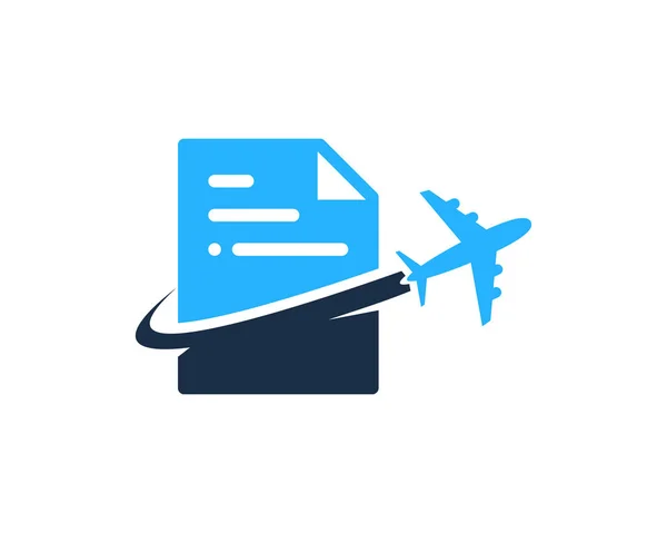 Documento Viaje Logo Icon Design — Archivo Imágenes Vectoriales