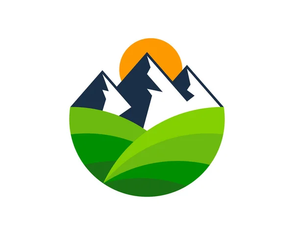 Diseño Del Icono Granja Montaña — Vector de stock