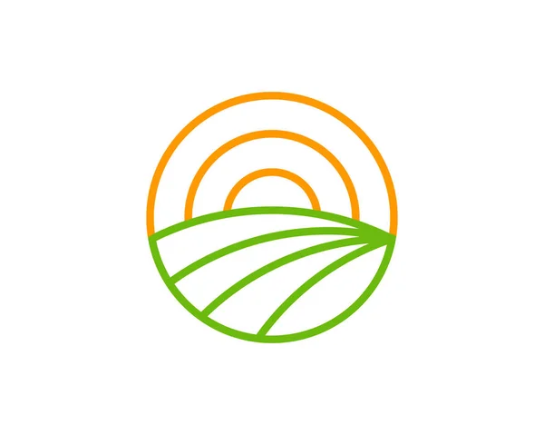 Cél Farm Logo Ikonra Design — Stock Vector
