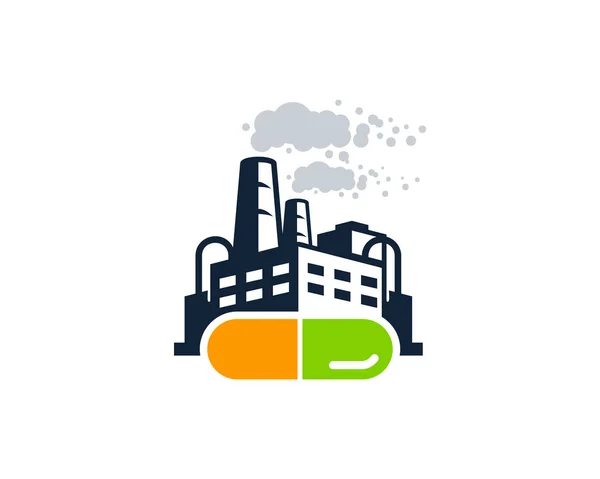 Drug Factory Logo Ikone Design — Stockvektor