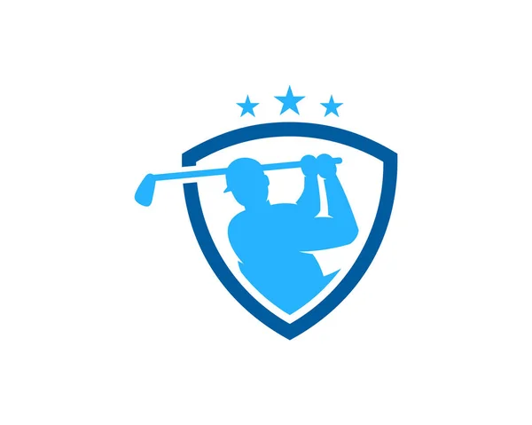 Guardia Golf Logo Icona Design — Vettoriale Stock