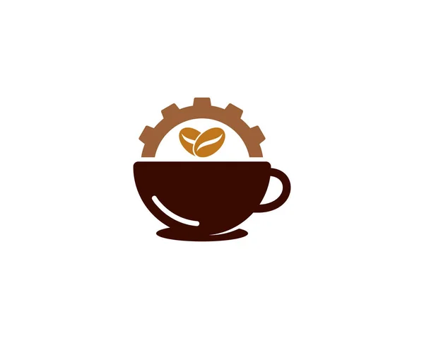 Gear Coffee Icon Design — стоковый вектор