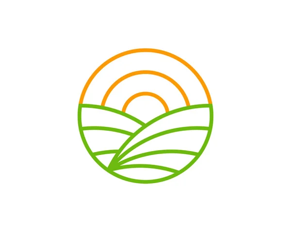 Pontosság Farm Logo Ikonra Design — Stock Vector
