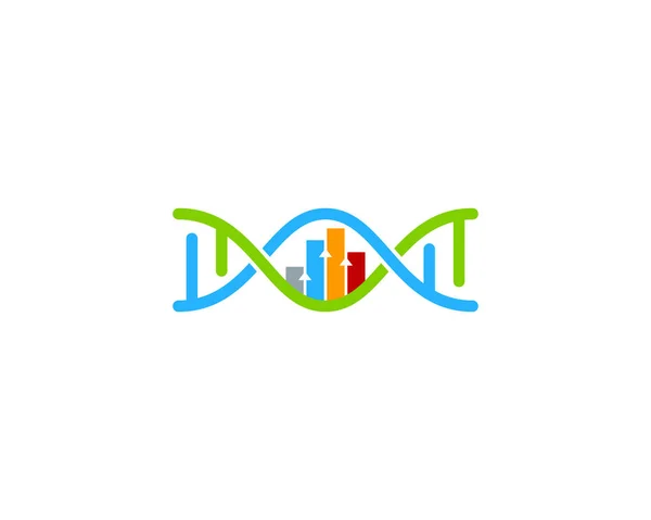 Graphe Dna Logo Icône Design — Image vectorielle