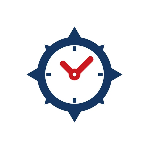 Time Compass Logo Icon Design — Stock Vector