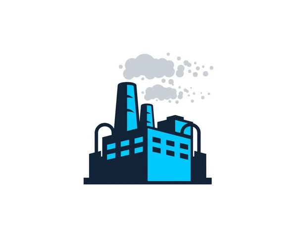 Fabriek Embleemontwerp Pictogram — Stockvector