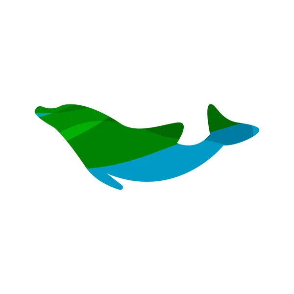 Delfin Logo Ikonra Design — Stock Vector