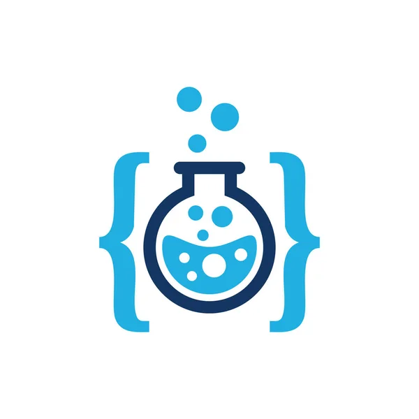 実験室のフラスコ アイコン ロゴのデザイン要素 ベクトル図 — ストックベクタ