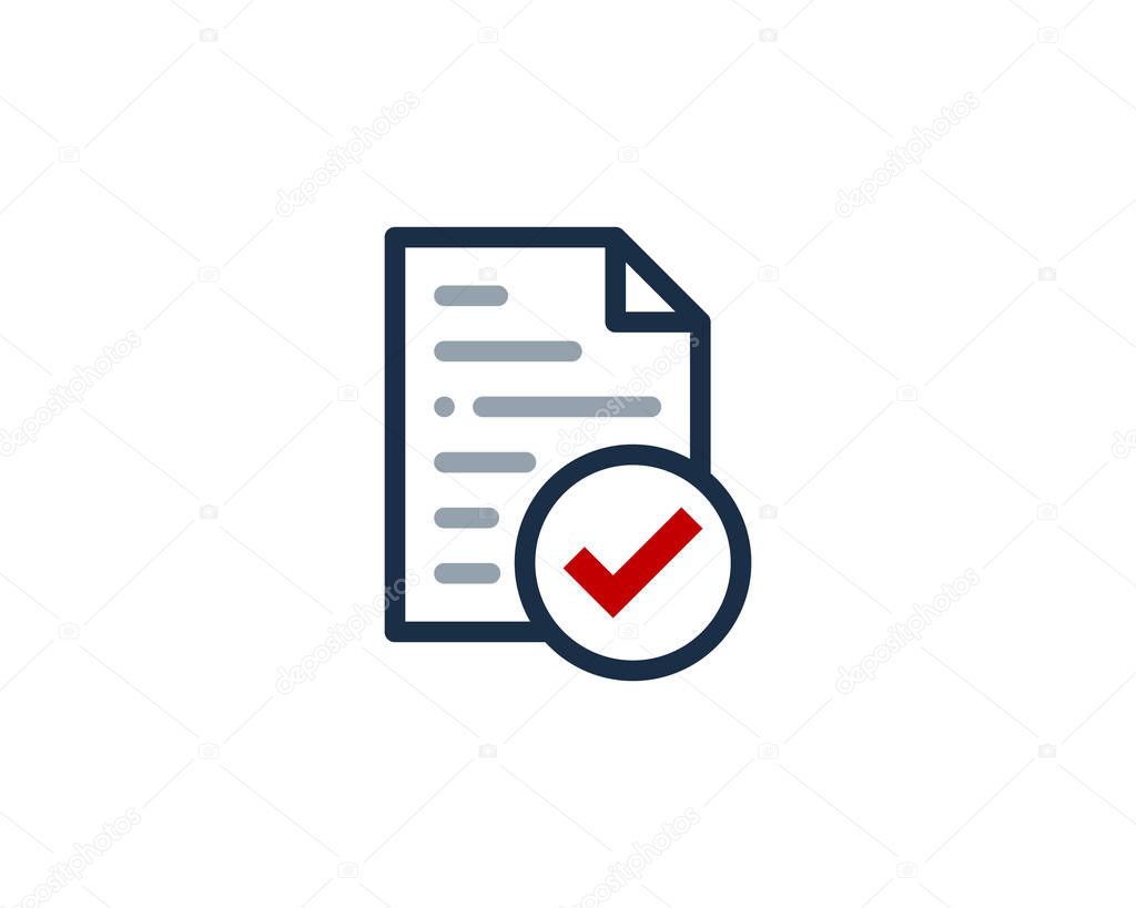 Check Document Logo Icon Design