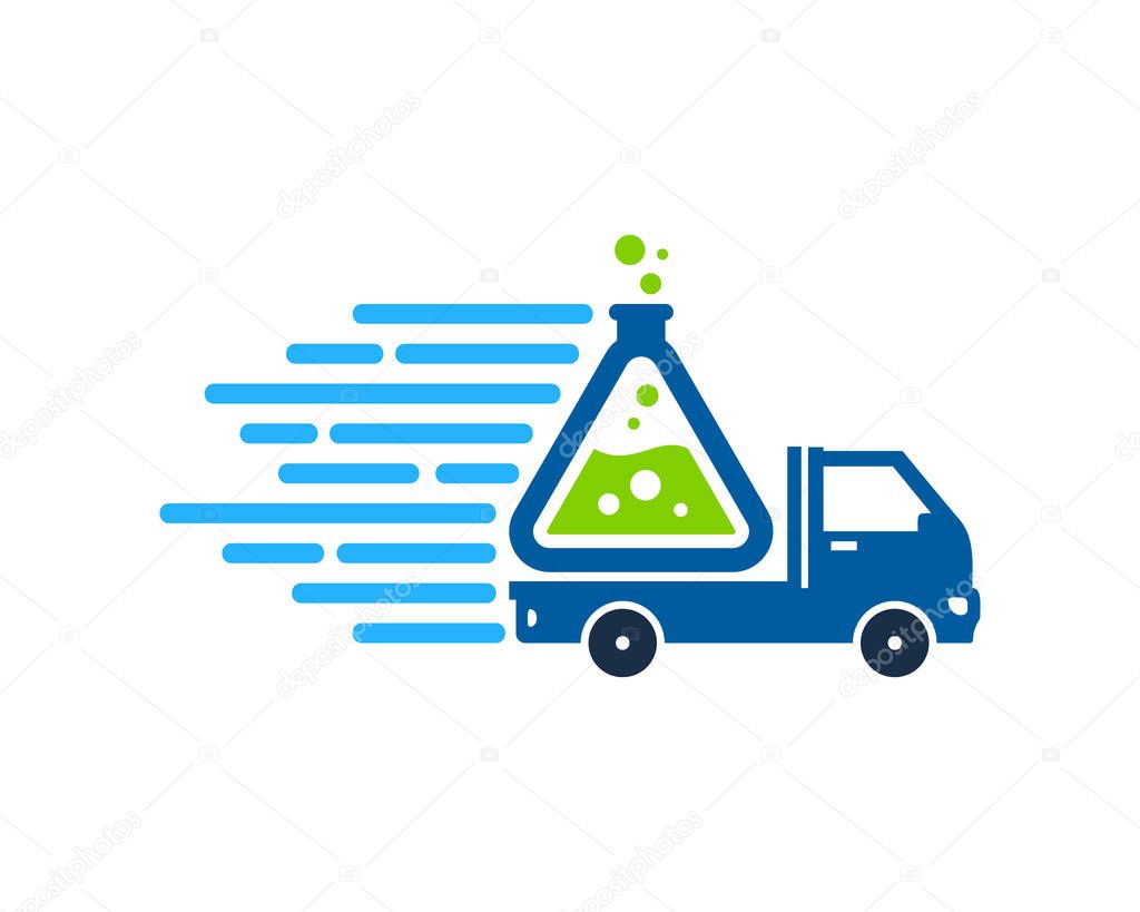 Laboratory Delivery Logo Icon Design