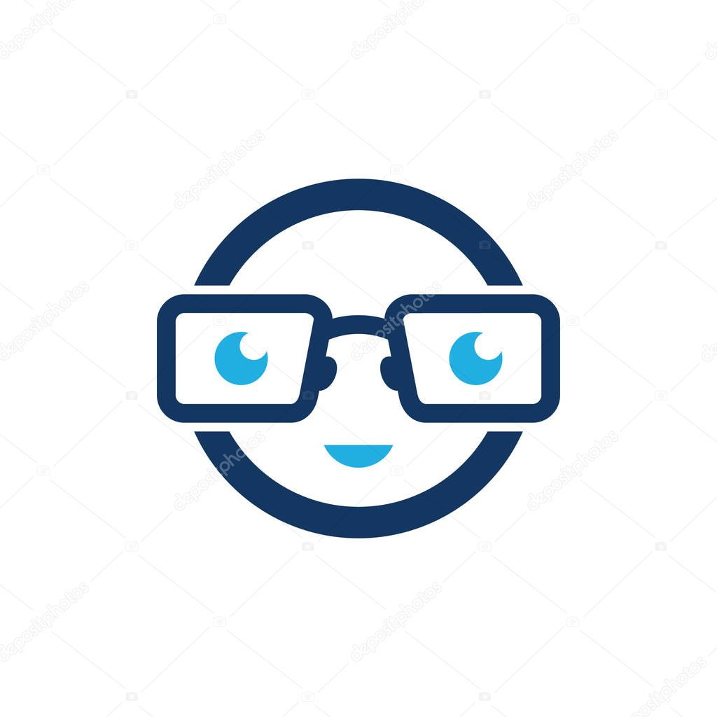 Face Geek Logo Icon Design