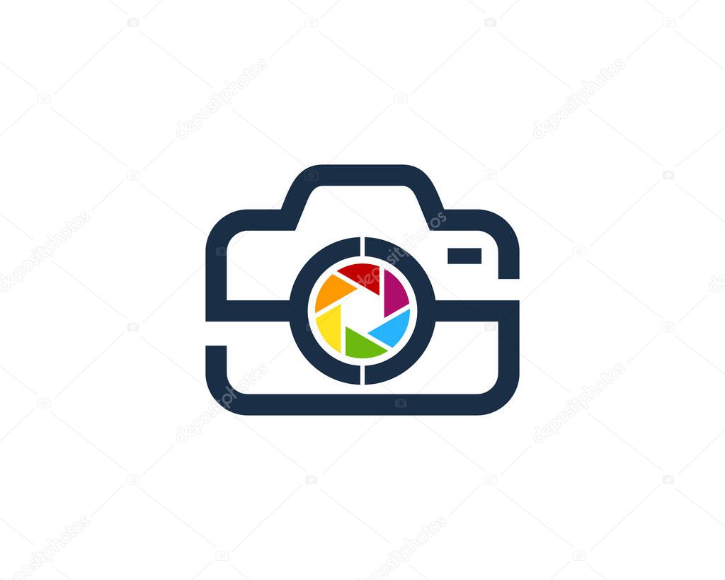 Lens Camera Logo Icon Design