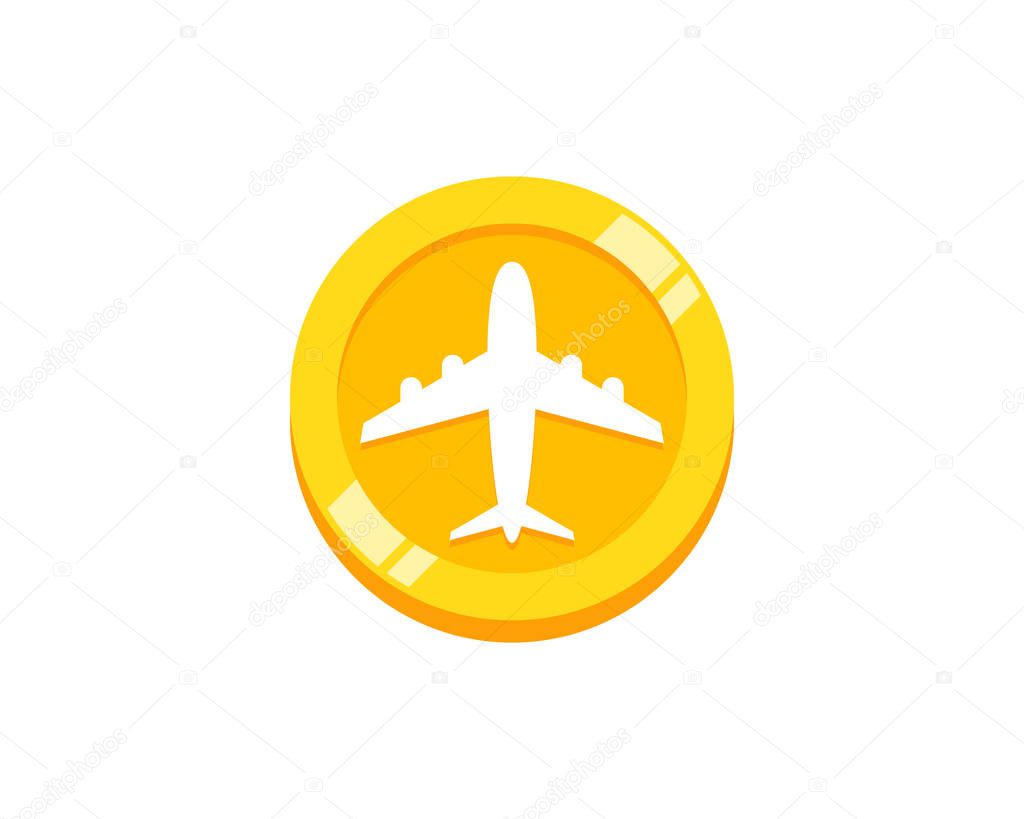 Travel Coin Logo Icon Design