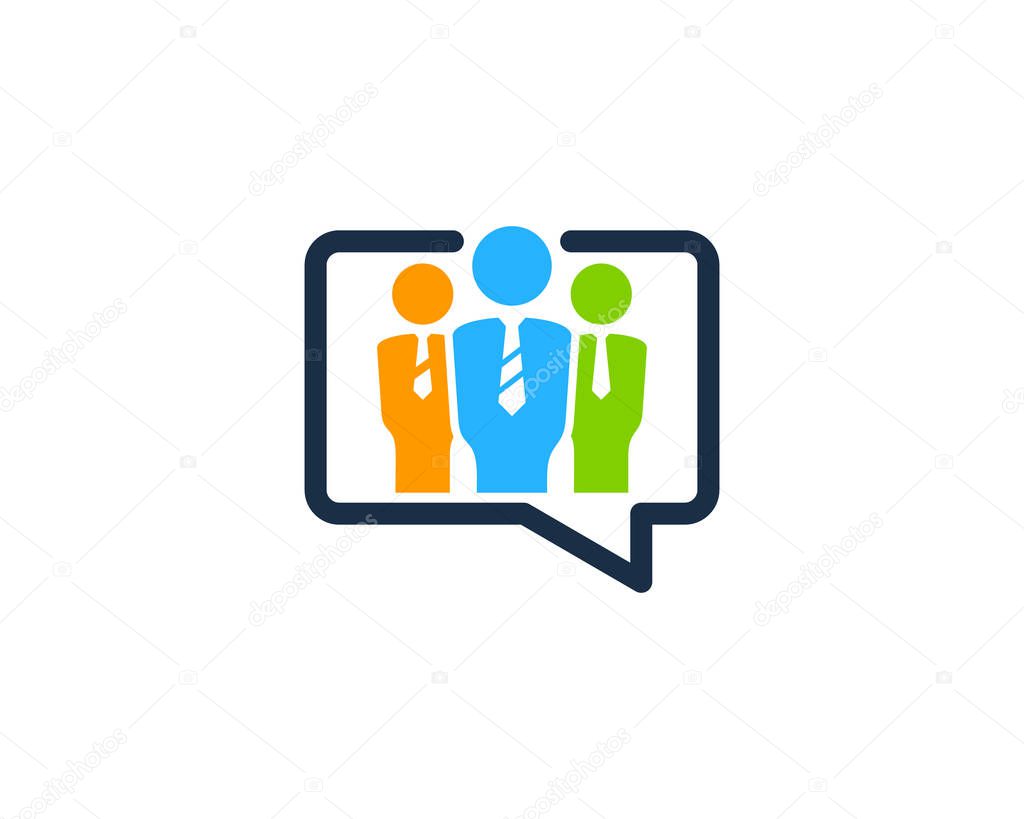 Speech Job Logo Icon Design