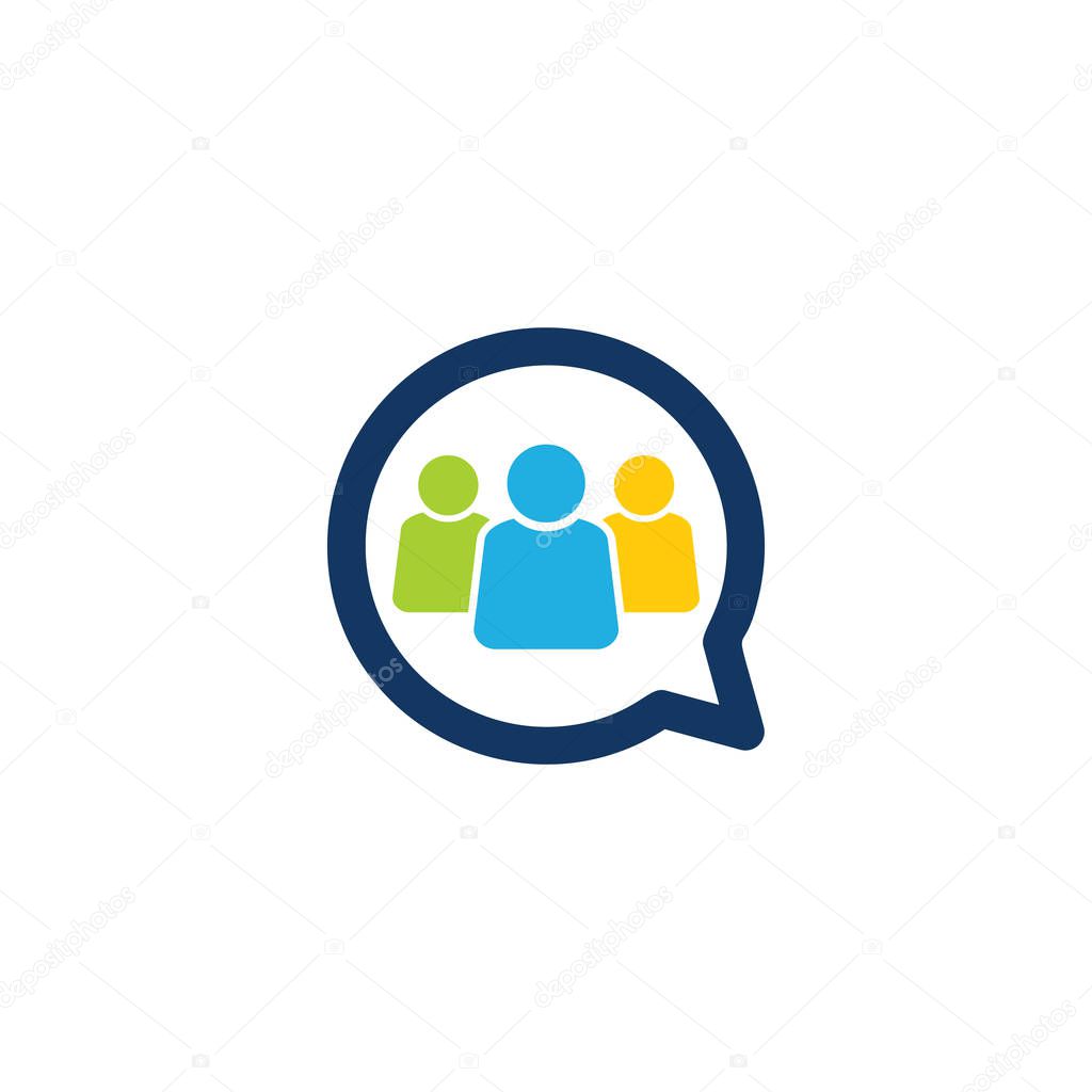 Group Chat Logo Icon Design