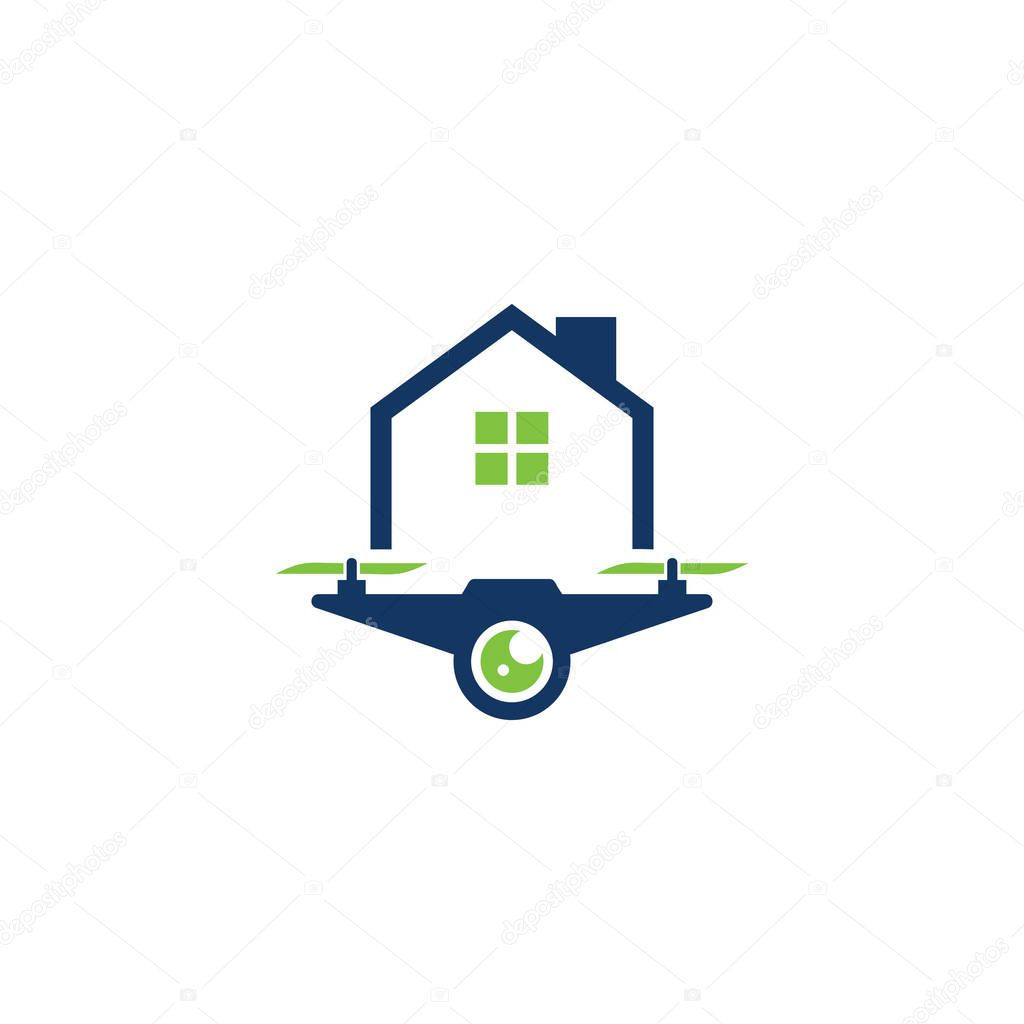Drone House Logo Icon Design