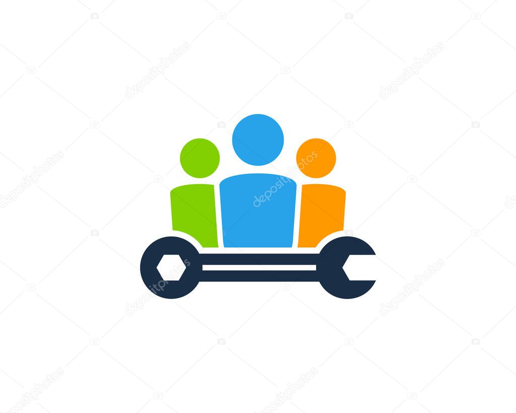 Repair Job Logo Icon Design