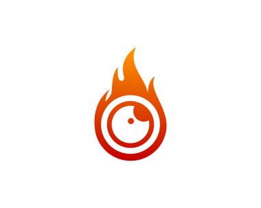 Yangın göz Logo simge tasarım