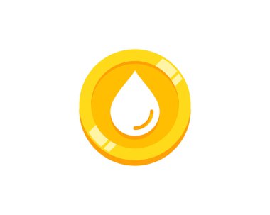 Sıçrama sikke Logo simge tasarım