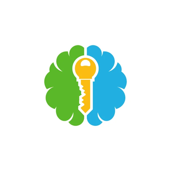 主要な脳内ロゴ アイコン デザイン — ストックベクタ